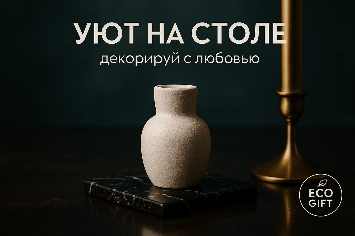    Создайте атмосферу уюта на рабочем столе с помощью гипсовых вазочек и натуральных специй! Узнайте, как визуальный стиль и ароматы увеличивают креативность и снижают стресс. Присоединяйтесь к EcoGift для создания уникальных декоративных композиций. Начните прямо сейчас! Марина Погодина