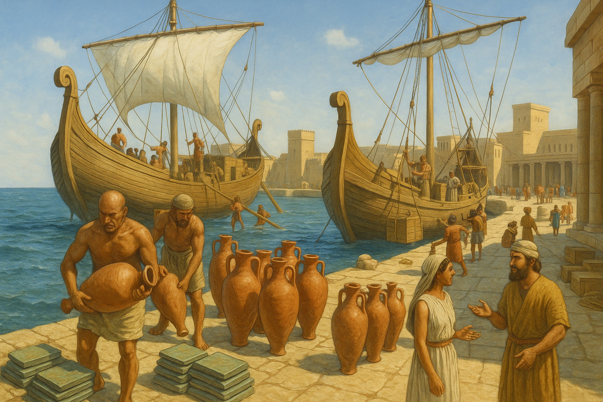 Угарит, XIII век до н.э. Хрупкое процветание: за века до краха великие цивилизации Бронзового века были тесно связаны сетью морской торговли.