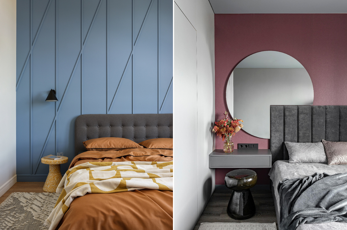 Оттенок Sl-2101 Ariel из колористической системы Swiss Lake; обои AM3 221/3 Plain из коллекции Ambient vol. 2 от бренда Milassa