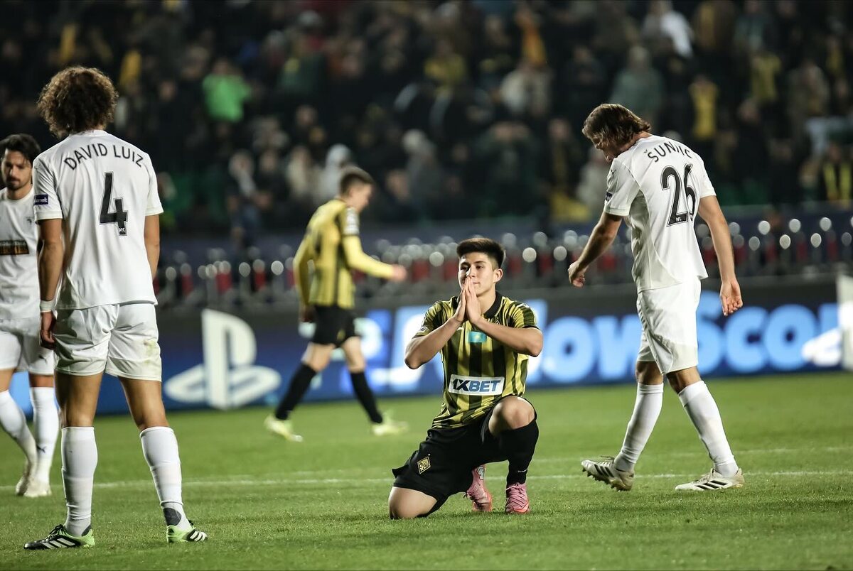 Фрагмент матча "Кайрат" - "Пафос". Фото пресс-службы "Кайрата"