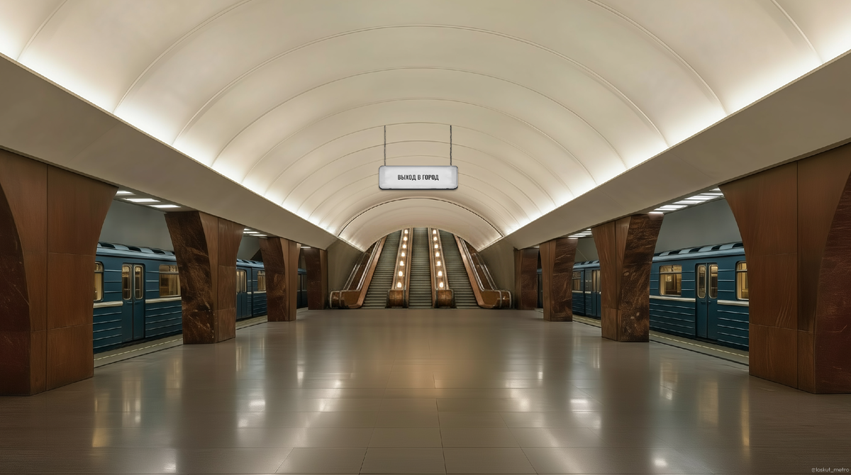 «Площадь Восстания», вид на эскалаторную группу