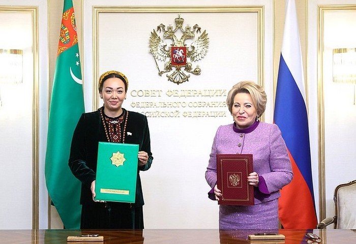 Встреча Председателя Меджлиса Туркменистана Д. Гулмановой с Председателем Совета Федерации Федерального Собрания Российской Федерации Валентиной Ивановной Матвиенко, 21 октября 2025 года