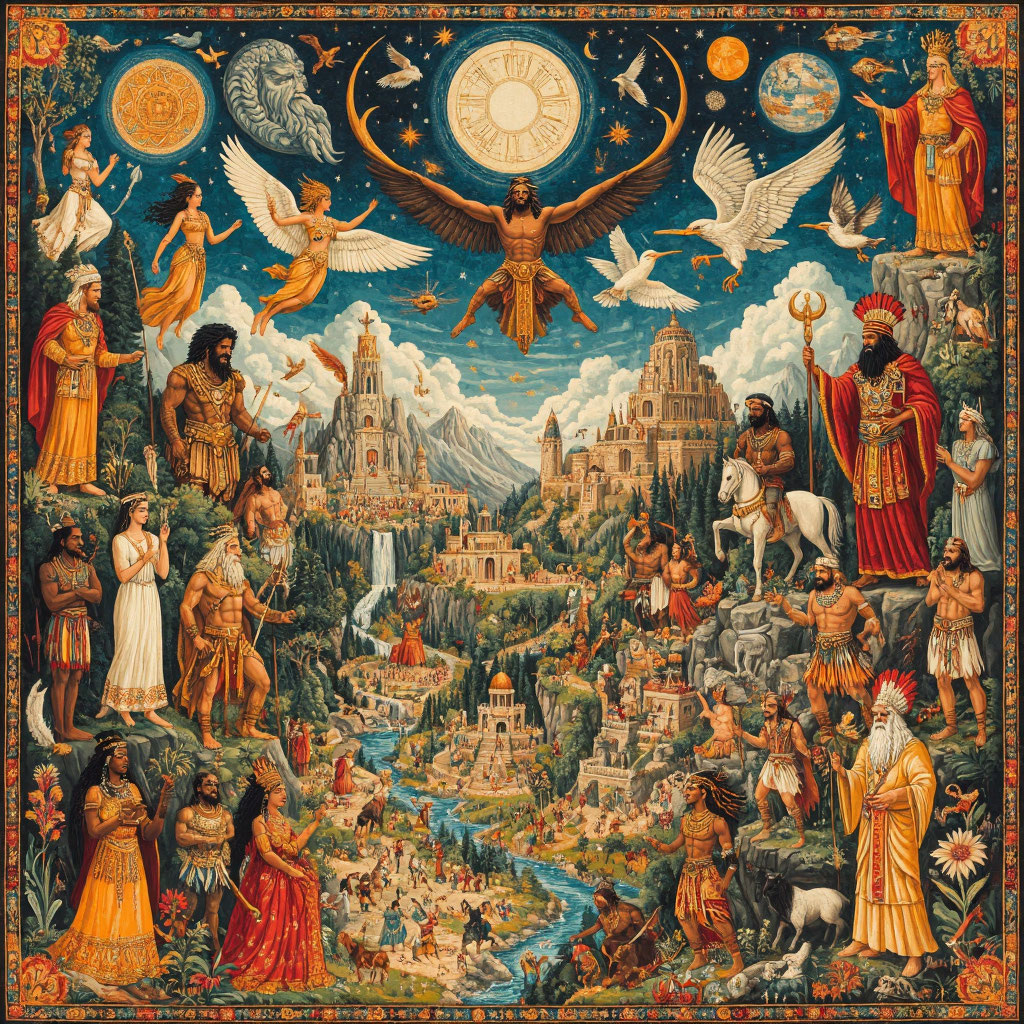 Мифологические персонажи разных народов.