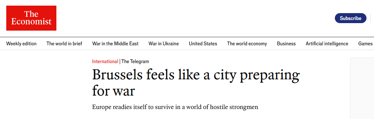 Брюссель выглядит как город, готовящийся к войне