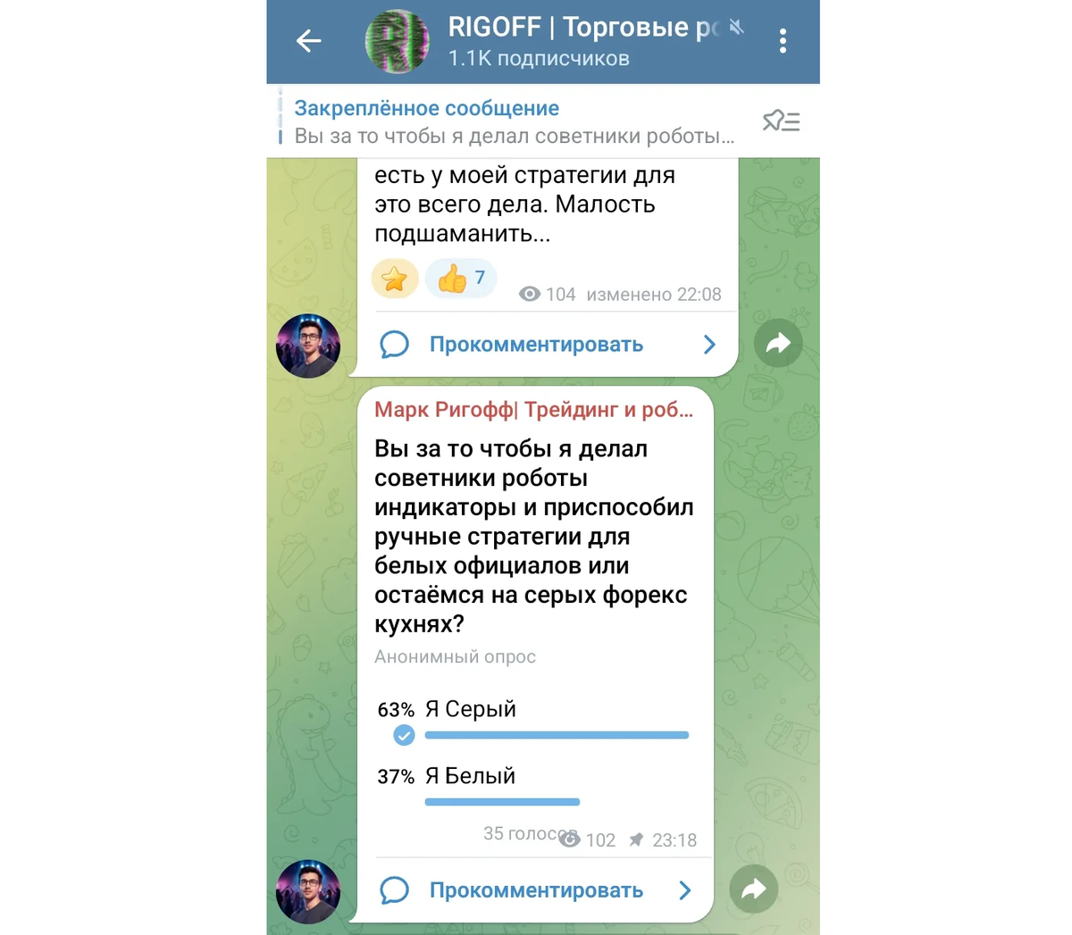 опрос кто где предпочел бы торговать