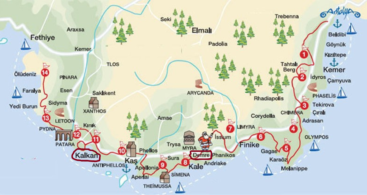 Проехали все побережье от Антальи до Фетхие