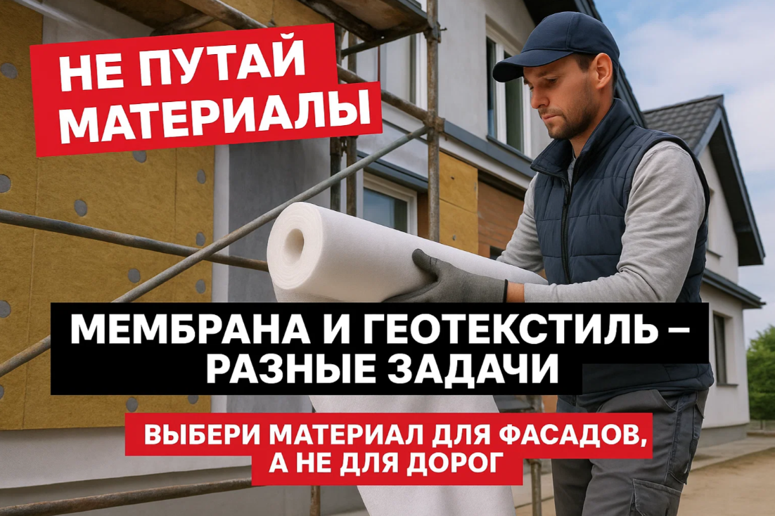 Можно ли заменить специализированную ветрозащитную мембрану на геотекстиль 