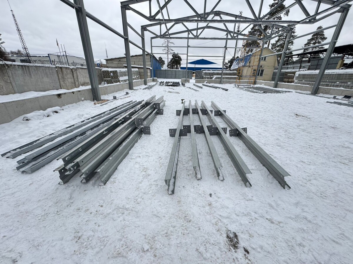 Объект ПК «Веста» БЫСТРОВОЗВОДИМЫЙ СКЛАД 18Ш Х 42Д Х 5.5В ИЗ ЛСТК В Г. ЛОСИНО-ПЕТРОВСКИЙ, МО, РОССИЯ