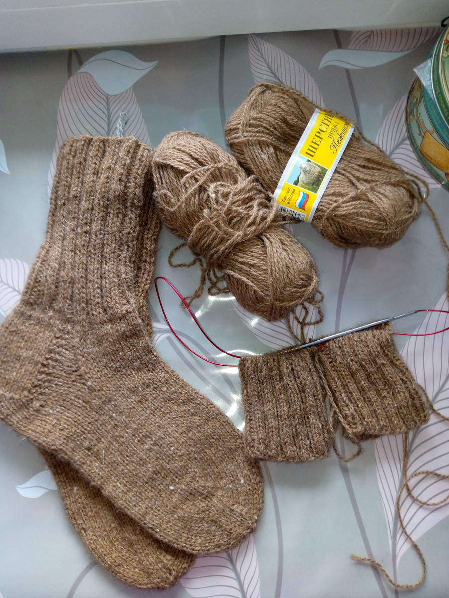 Начало вязание.