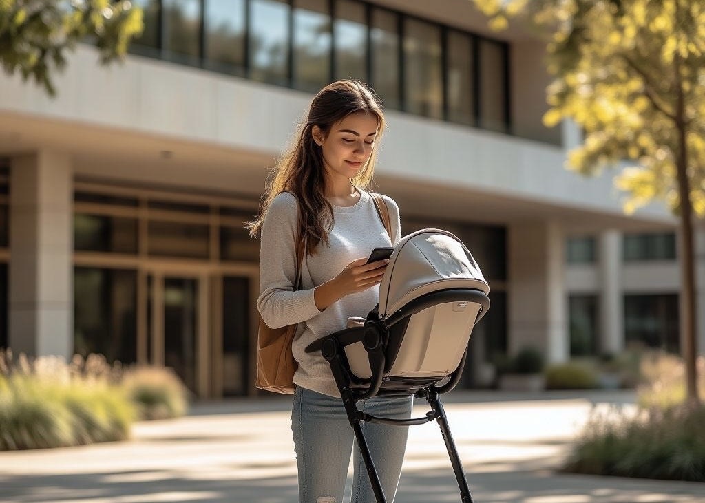 Мама с ребенком. Нейросеть Алиса.