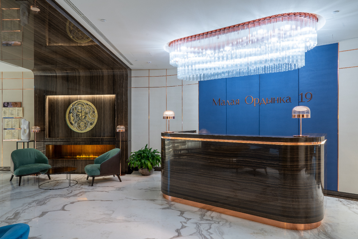 Клубный дом Малая Ордынка 19: интерьер с отделкой натуральным камнем от INCOM STONE