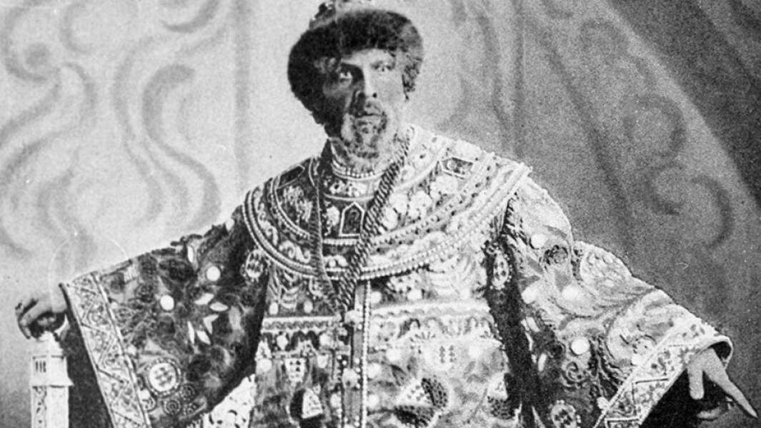 Ф.И.Шаляпин в роли Бориса Годунова.