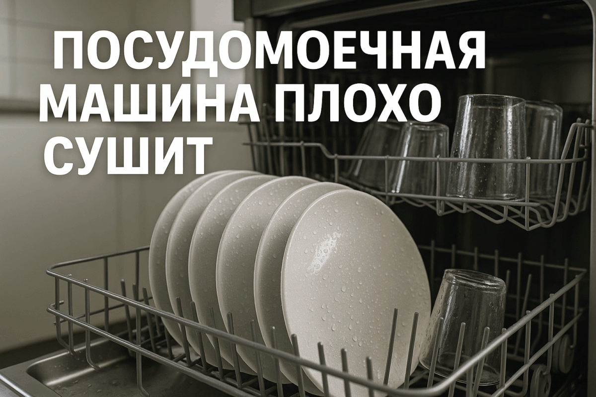    Посудомоечная машина плохо сушит — причины Михаил Юрьевич