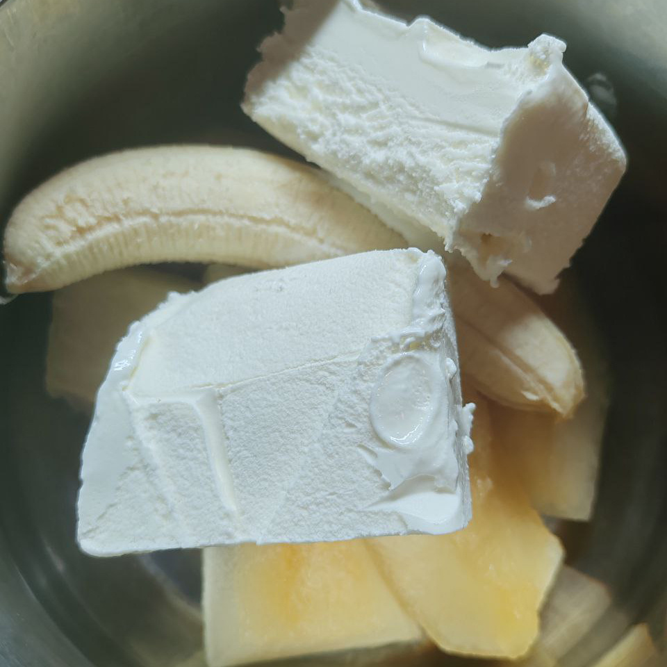 Дыня, банан, пломбир