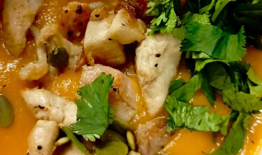 Тыквенный крем-суп с чесноком