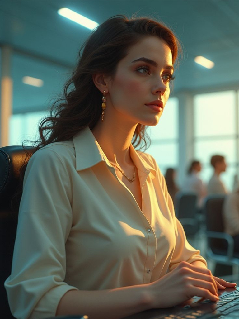 Сотрудница аэропорта.