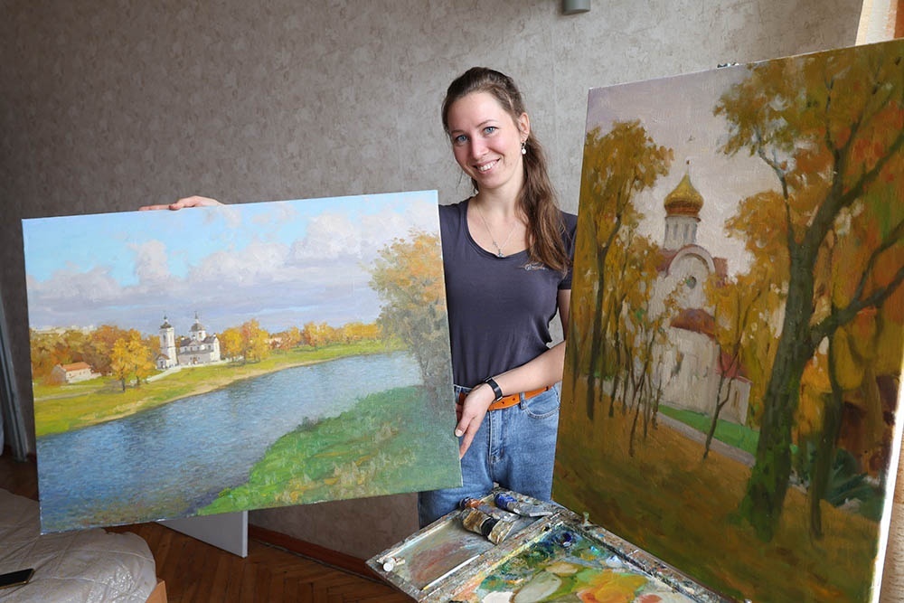    Для Натальи Ивановой из Пензы пленэр в Могилевской области стал источником вдохновения. / Андрей Сазонов