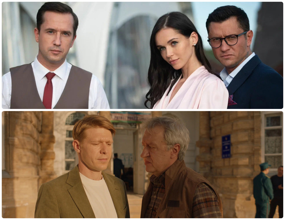 Кадры из сериалов "Виноград" и "Крутая перемена-2". Коллаж автора.