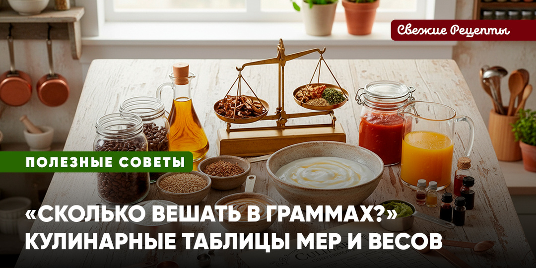 «Сколько вешать в граммах?» – кулинарные таблицы мер и весов