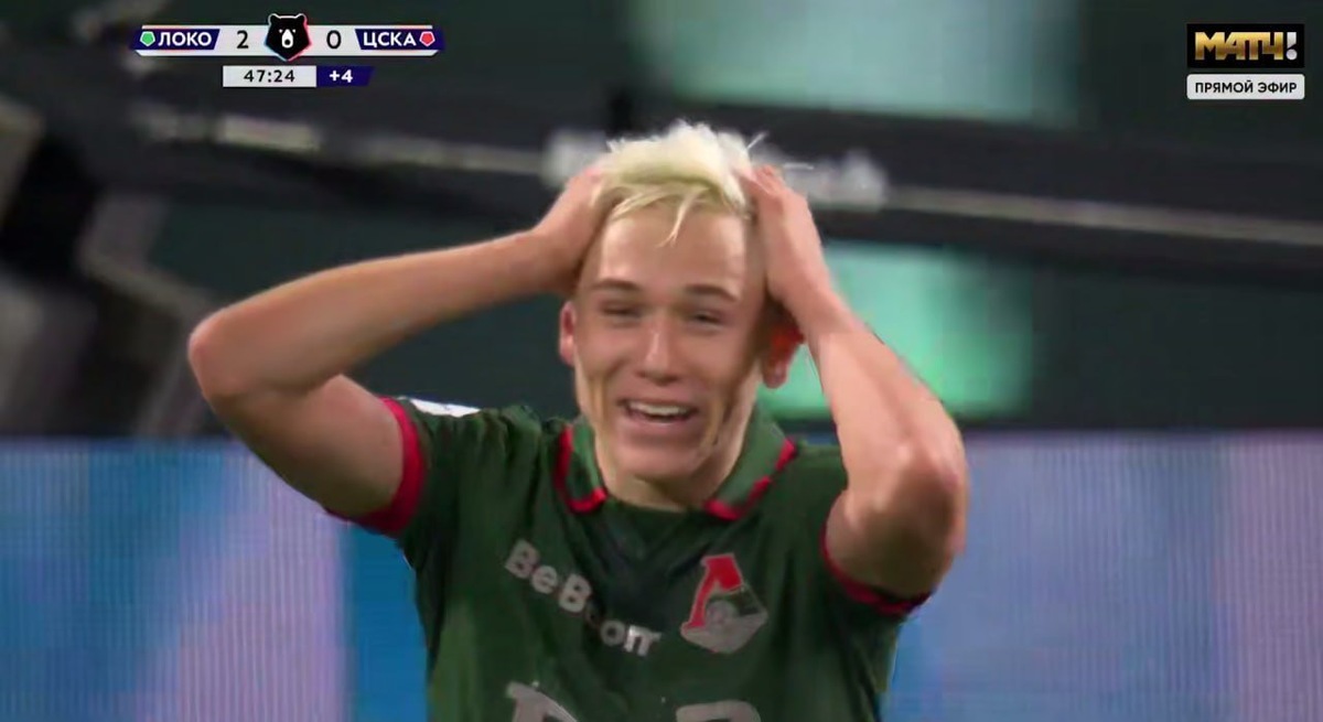 Шок Алексея Батракова после гола Воробьева в ворота ЦСКА. Фото Матч ТВ 