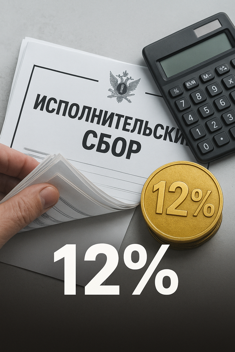 Бюджет нуждается — должники заплатят.
Новый закон увеличивает исполнительский сбор с 7 до 12%.
