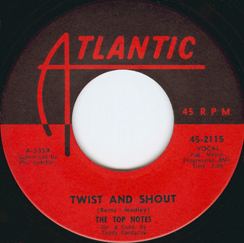 📀 Обложка оригинального сингла The Top Notes — “Shake It Up, Baby”, 1961, Atlantic Records.