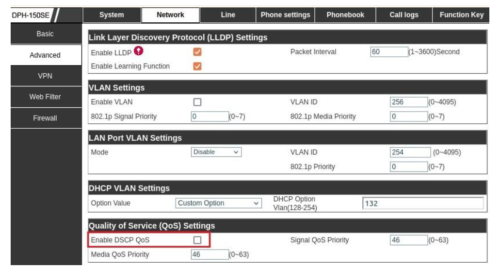 Настройка DSCP на IP-телефоне D-Link