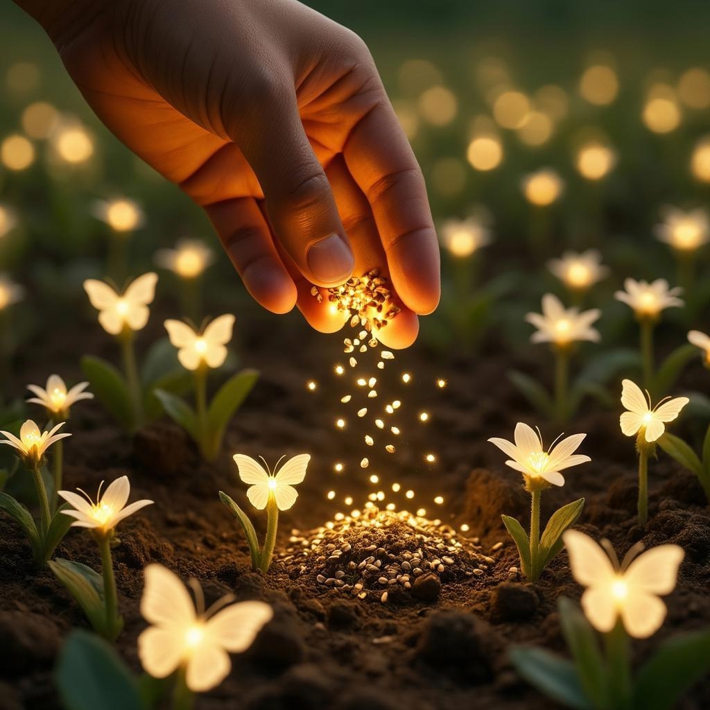 Крупицы добра прорастут в дерево счастья.