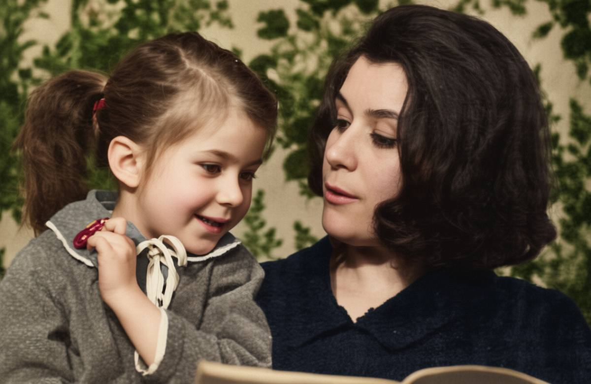 Елена Образцова с дочерью Леной