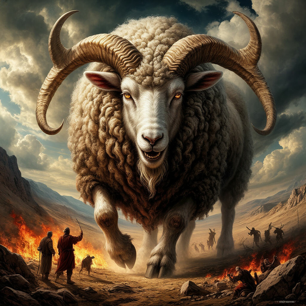 И увидел я другого зверя, выходящего из земли; он имел два рога, подобные агнчим, и говорил как дракон.
Он действует перед ним со всею властью первого зверя и заставляет всю землю и живущих на ней поклоняться первому зверю, у которого смертельная рана исцелела и творит великие знамения, так что и огонь низводит с неба на землю перед людьми.
И чудесами, которые дано было ему творить перед зверем, он обольщает живущих на земле