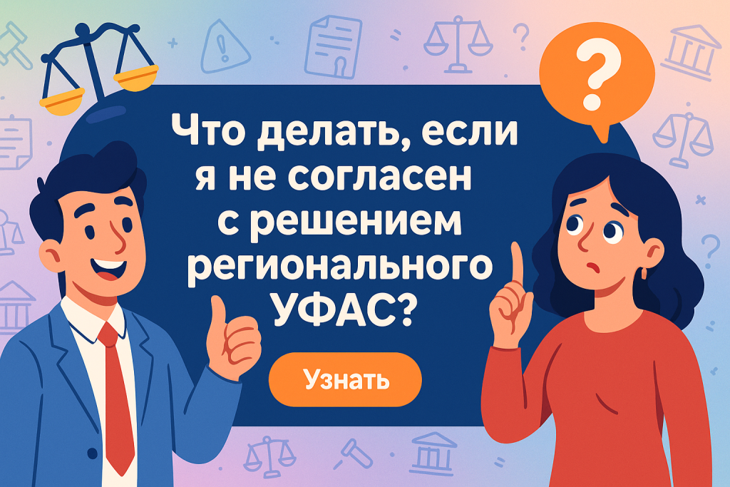    Что делать, если я не согласен с решением регионального УФАС?