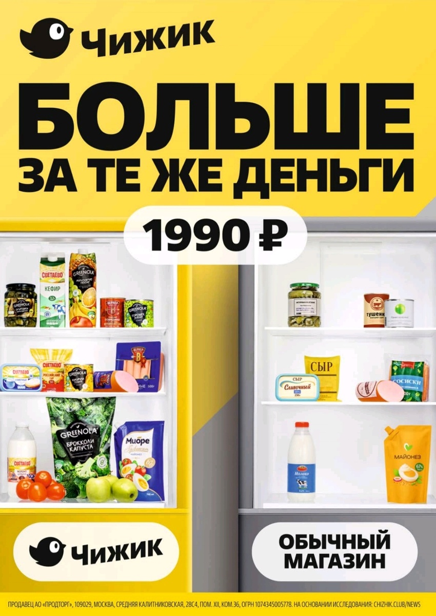 Электронный каталог товаров в Чижике.