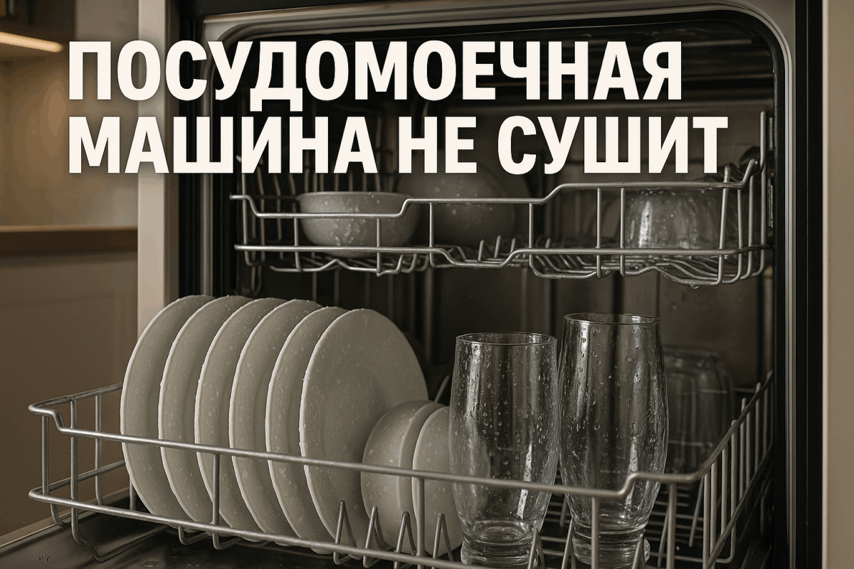    Посудомоечная машина не сушит посуду — ремонт Михаил Юрьевич