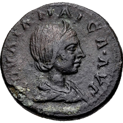 Монета с профилем Юлии Месы периода правления Гелиогабала. Салонники