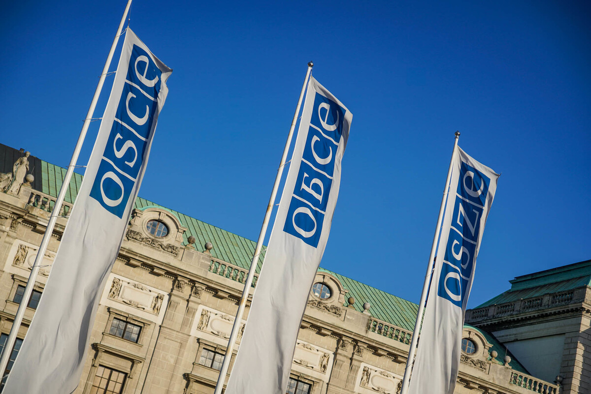 Флаги у штаб-квартиры ОБСЕ в Вене © Sputnik