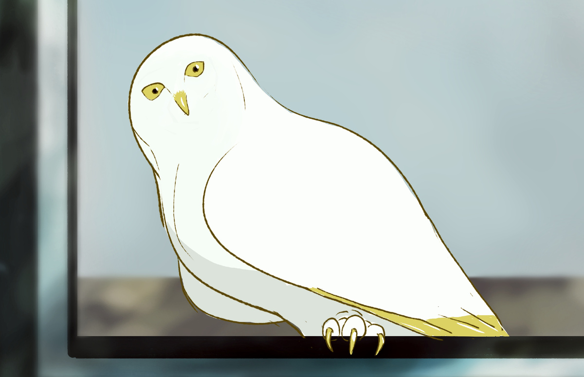 Я пытался:) Я даже забил в поиске "Как нарисовать сову?":) Золотые перья на голове я рисовать не стал, ибо не запомнил как они расположены.