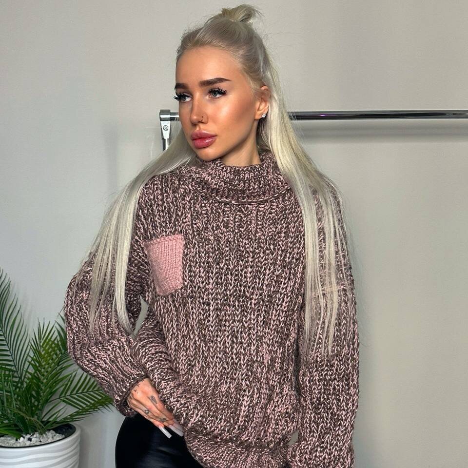 Меланжевый оверсайз свитер