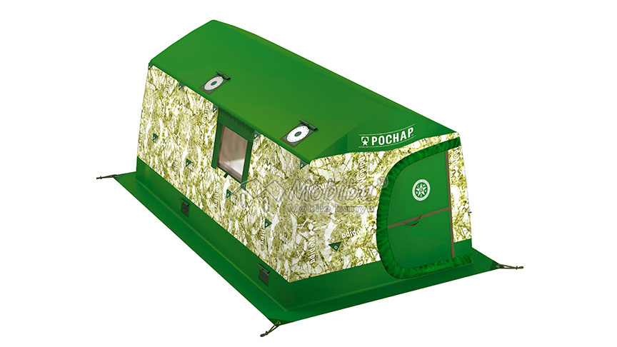 Мобильная баня и зимняя палатка РОСНАР РП-42 М2. Расцветка "Фирменный камуфляж"