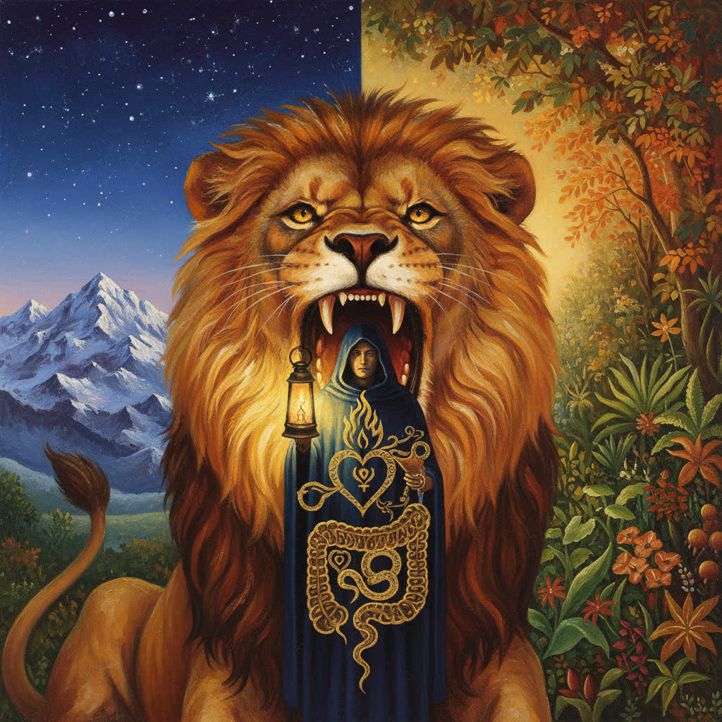 Сочетание арканов 11 и 9 - это про мудрость и спокойствие, которое сдерживает мощнейшую энергию разрушения, как бы "дрессируя" ее.