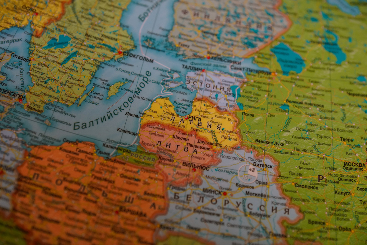 Латвия на карте Европы © Sputnik 