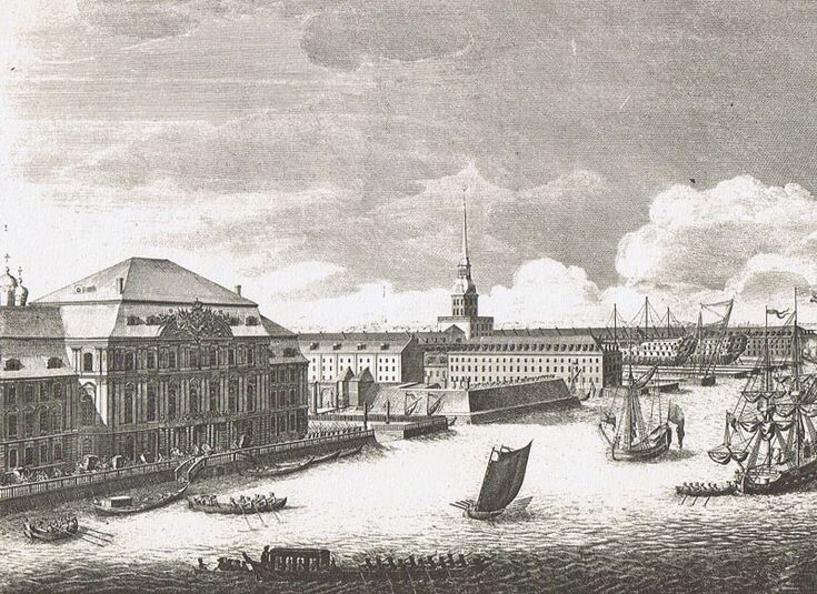 Гравюра Г.А.Качалова с рисунка М.И.Махаева.