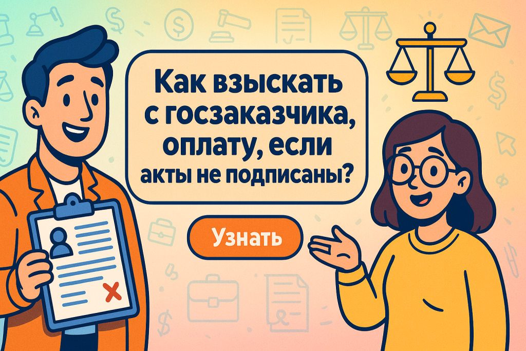    Как взыскать с госзаказчика оплату, если акты не подписаны?