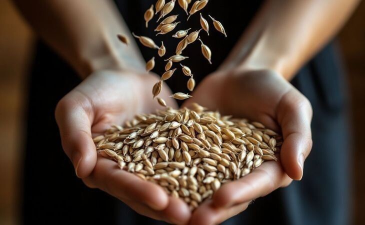 Зерно. Фото: сгенерировано с помощью нейросети "Алиса", "Атмосфера"