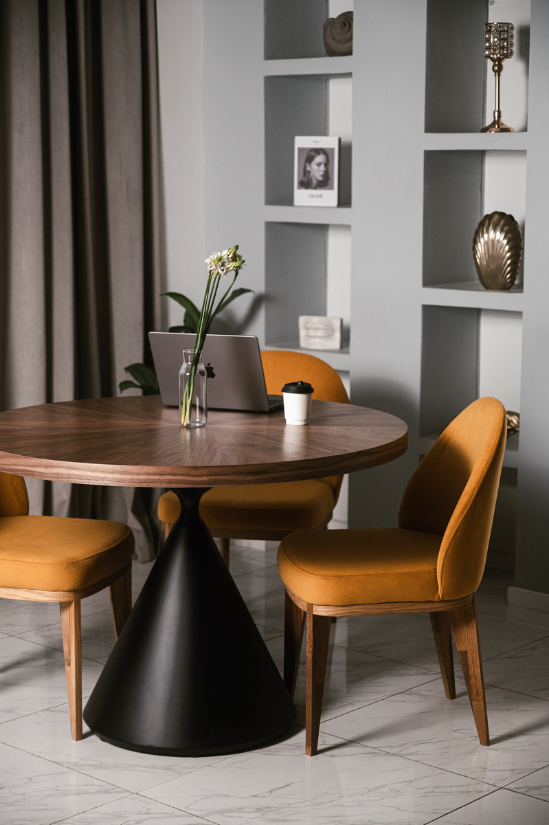 Стол Eco-X Steel. Американский орех.