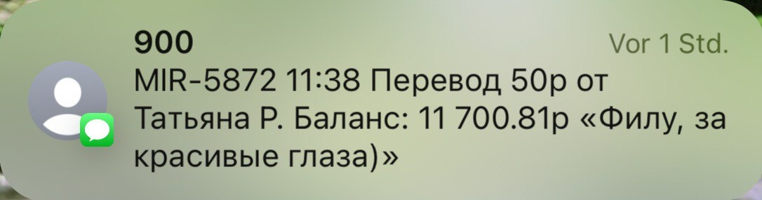 Вот это донат на днях! А сбережений хватило на дорогу, визит, КТ, и даже еду на несколько дней🙏🏻 