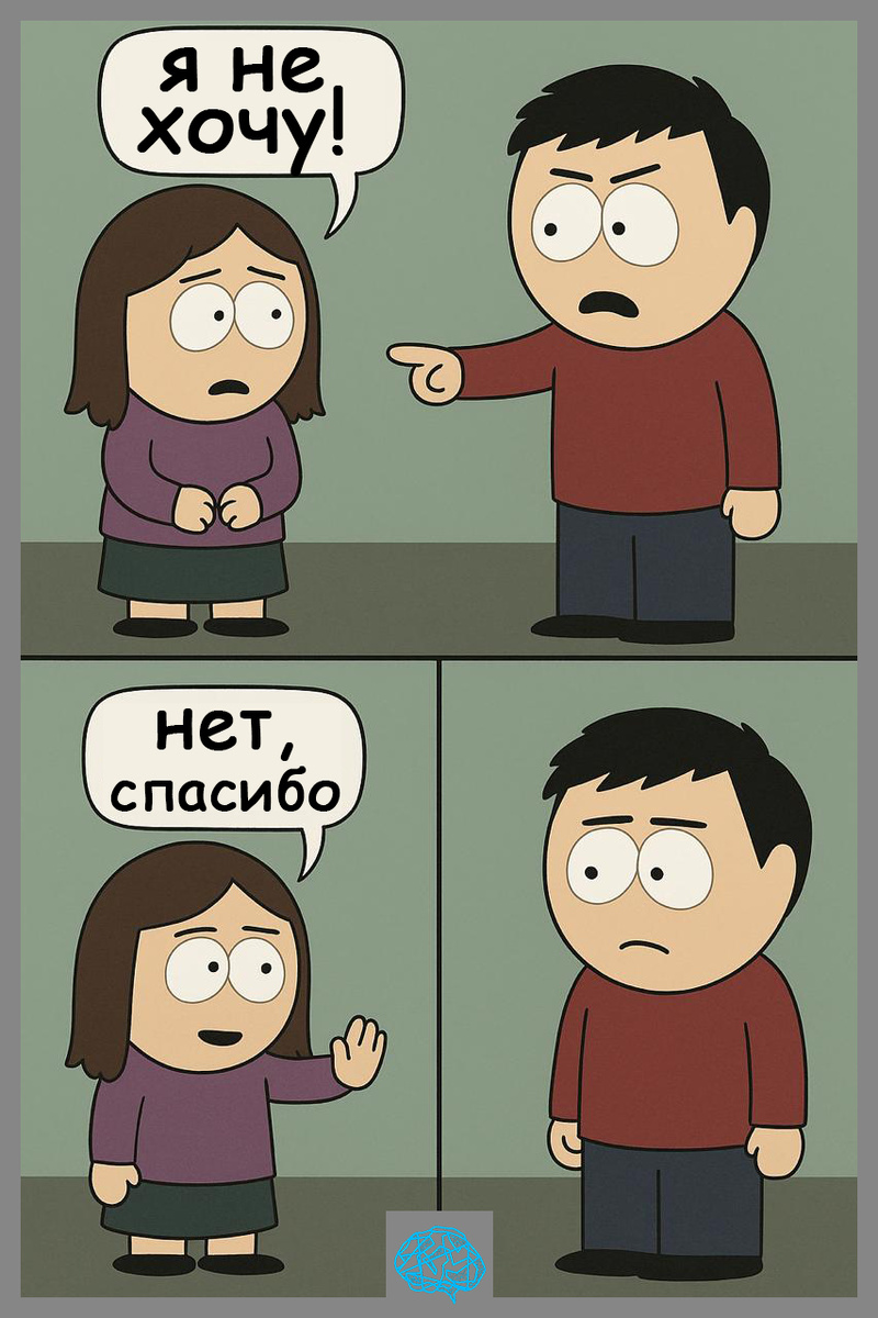 Ассертивность — это способность уверенно и прямо выражать свои мысли, чувства и желания, не ущемляя при этом права и чувства других людей.