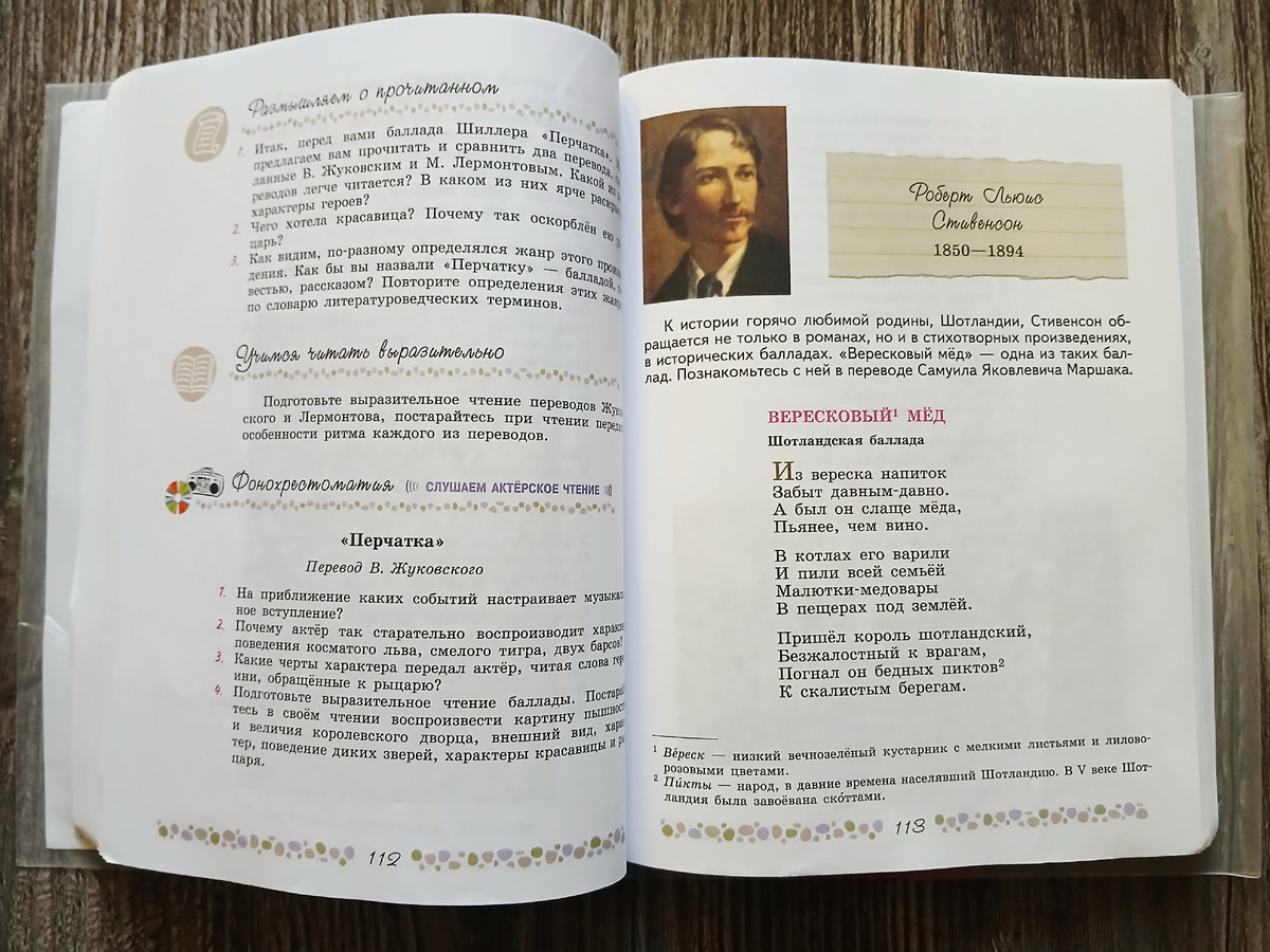 Учебник литературы, 6 класс. Фото автора статьи.