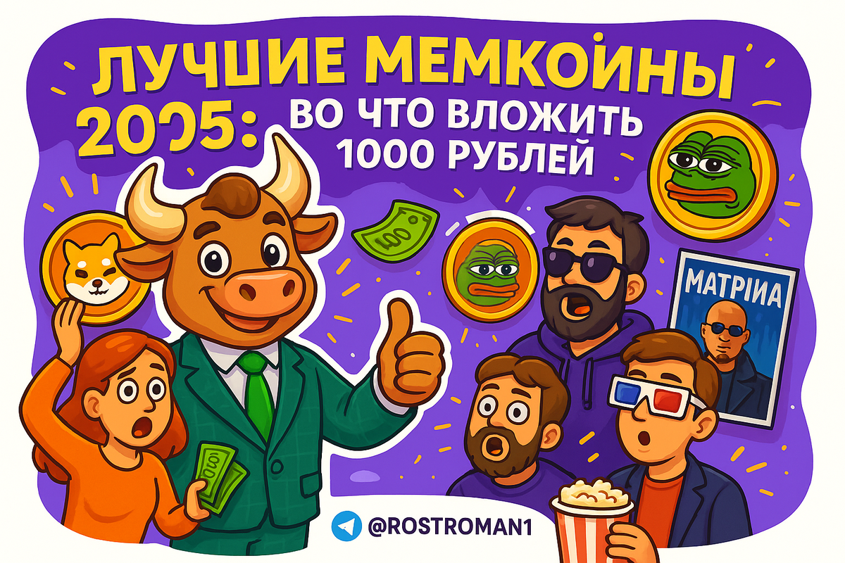    Лучшие мемкоины 2025: как 1000 рублей превращаются в пепел за 24 часа РоСТ | Роман о Системном Трейдинге