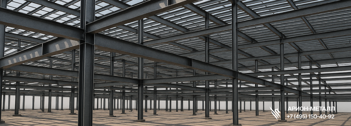 конструкция из двутавровых балок