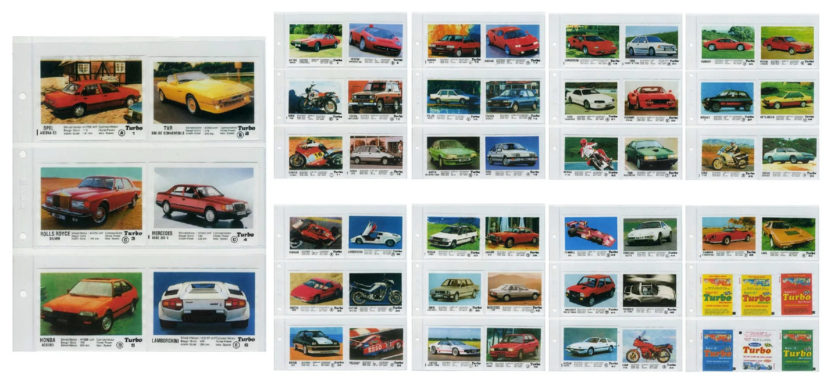 Фотографии вкладышей использованы в информационных целях для иллюстрации коллекционной ценности. Товарный знак Turbo принадлежит компании Kent Gida.